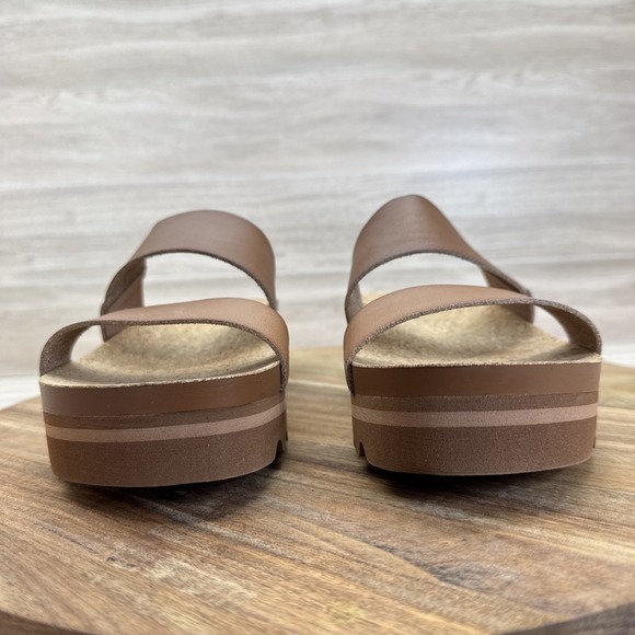REEF WOMEN'S CUSHION VISTA HI PLATFORM LUG SLIDES SOLE SIZE 8 ESPRESSO DUO EUC - Picture 3 of 10